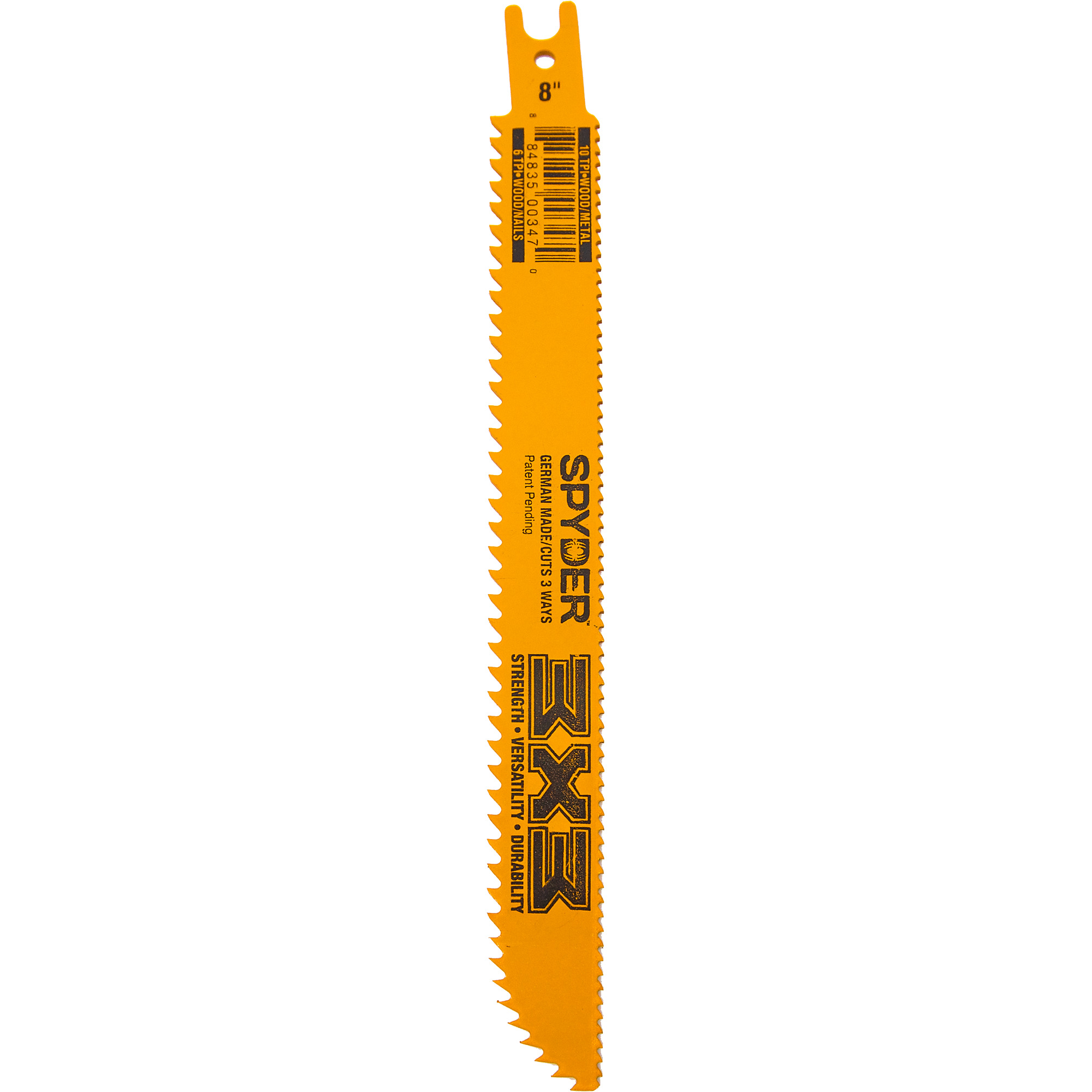 SPYDER 3X3™, 3X3 6 x 10 TPI - 8in. Reciprocating Saw Blade, Blade Length 8 in, Included (qty.) 1 Model# 200177